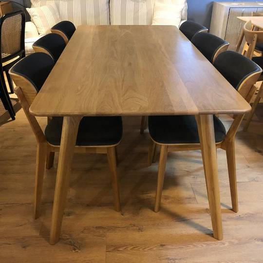 Olsen Dining Table 180cm + 6 Zurich Chairs Set